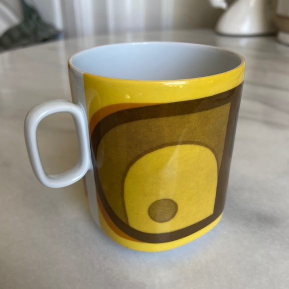 Vintage Other - VINTAGE -• 70s Cute Tiny Square Teacup Coffee Mug Langenthal Block Switzerland